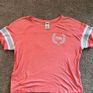 PINK varsity crew t-shirt